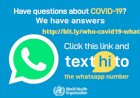 WHO partners with WhatsApp for health alert messaging service