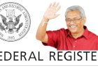 Sri Lankan President’s  renunciation of US Citizenship appeared in the March Publication of US federal register