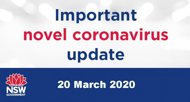 NOVEL CORONA VIRUS (COVID-19) UPDATE - 20th MARCH