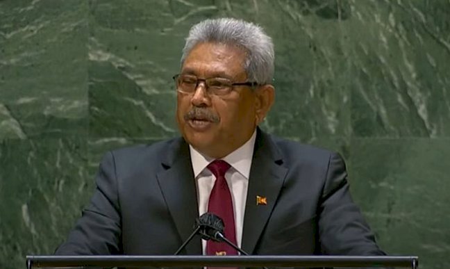 Sri Lanka President speaks at the UN General Assembly